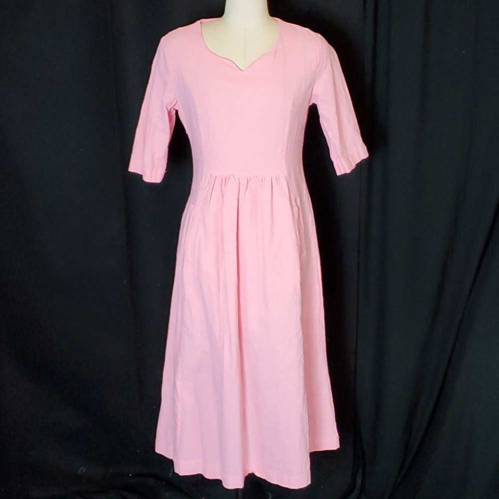Miss Look pink summer dress, M, retro look